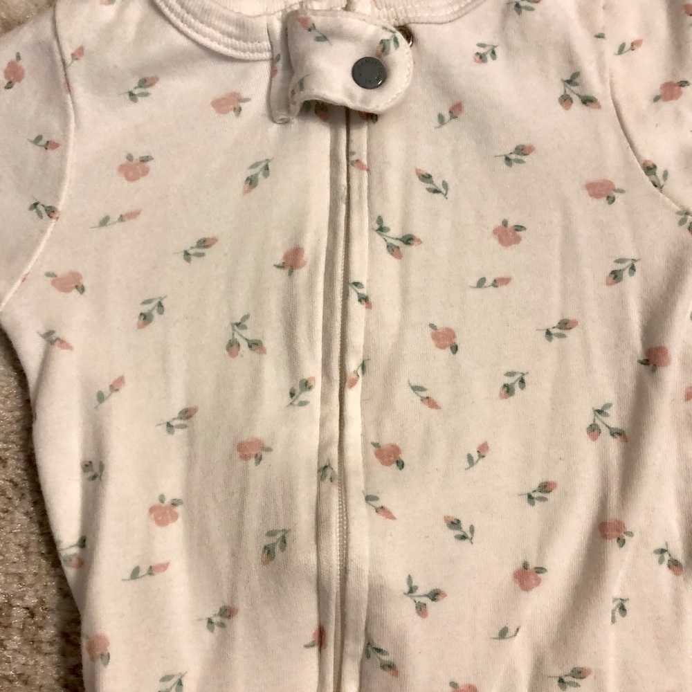 Zippered footie pajamas baby girl 3-6 months